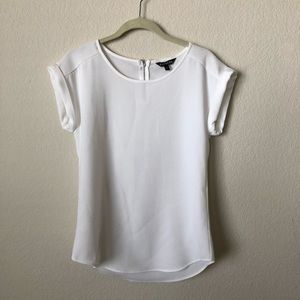 Dressy white t-shirt blouse